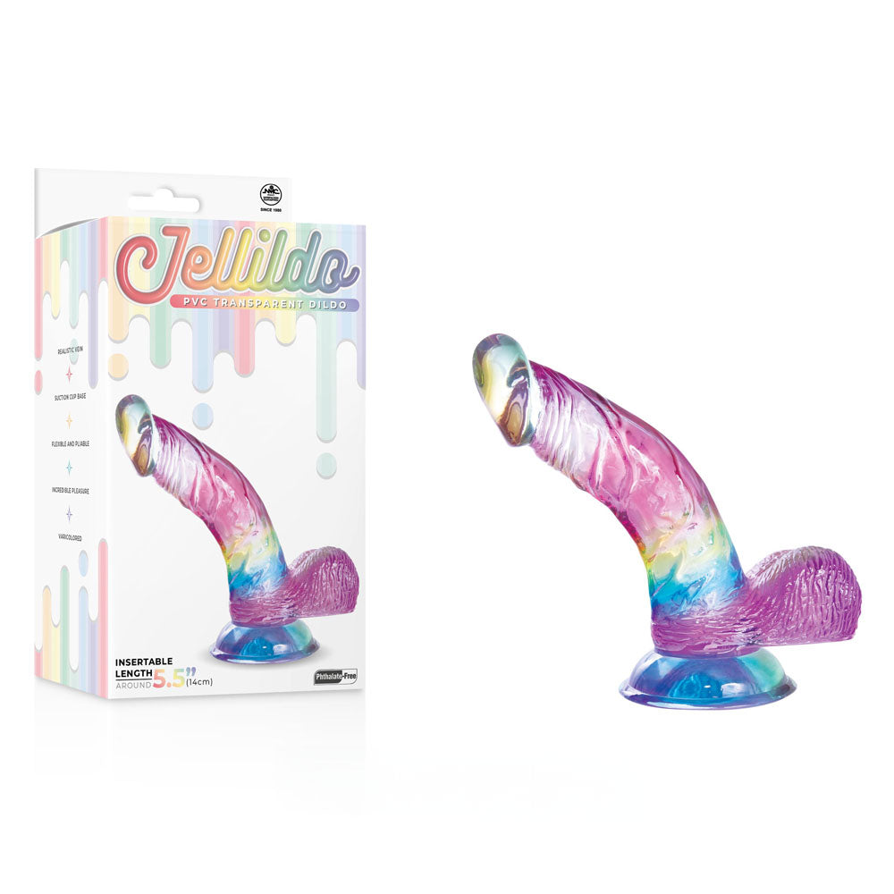 Jellido 14cm Curved Dildo Clear Realistic Pleasure Device Coloured > Dildos > Slim Dildos
