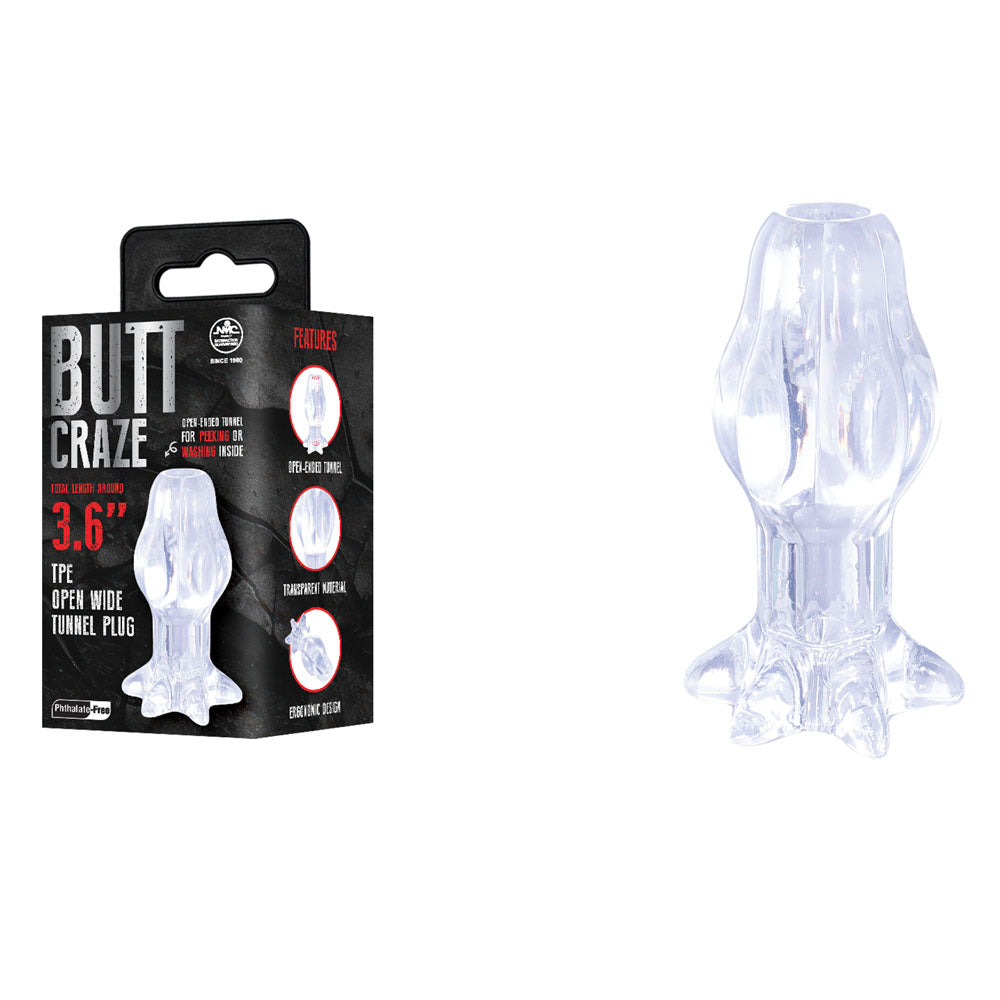 Butt Craze Gaping Butt Plug – Clear Open-Ended Tunnel Design Anal Plug > Anal Range > Tunnel and Stretchers
