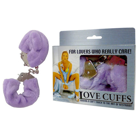 Love Cuffs Fluffy Hand Cuffs (Purple) – Plush Handcuffs Purple > Bondage Gear > Restraints