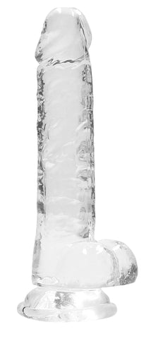 RealRock Crystal Clear (Transparent) – Phthalate-Free 7 Inch Realistic Dildo With Balls Clear > Dildos > Realistic Dildos