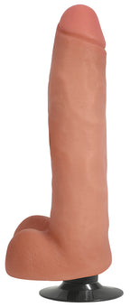 Jock 11 Inch Vibrating Dong With Balls Vanilla Color > Dildos > Large Dildos