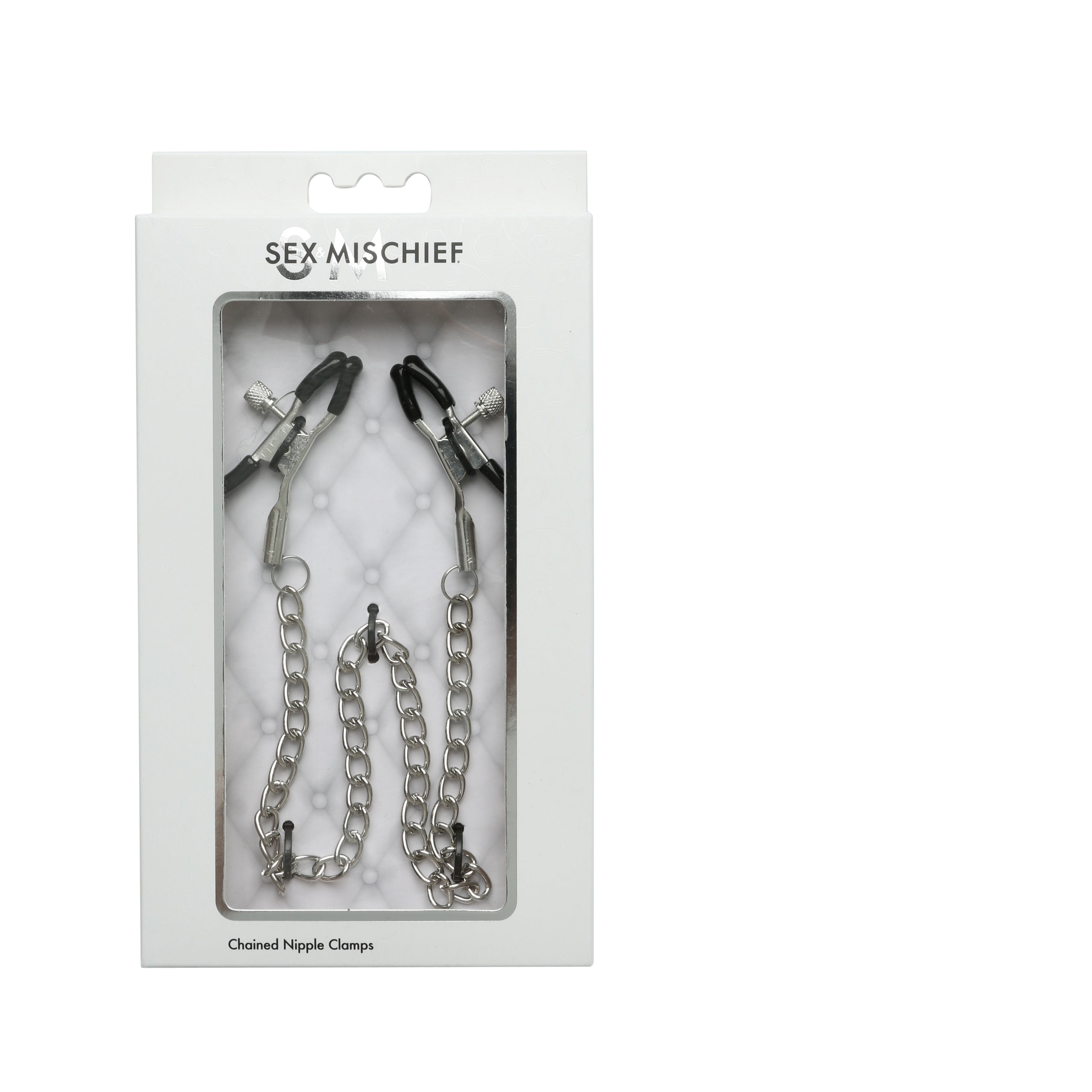 Sex and Mischief Chained Nipple Clamps for BDSM Pleasure Silver > Bondage Gear > Nipple Clamps