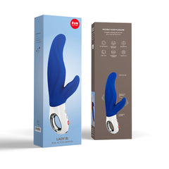 Fun Factory LADY BI Ultramarine 22.1 cm USB Rechargeable Rabbit Vibrator VIBRATORS-PREMIUM