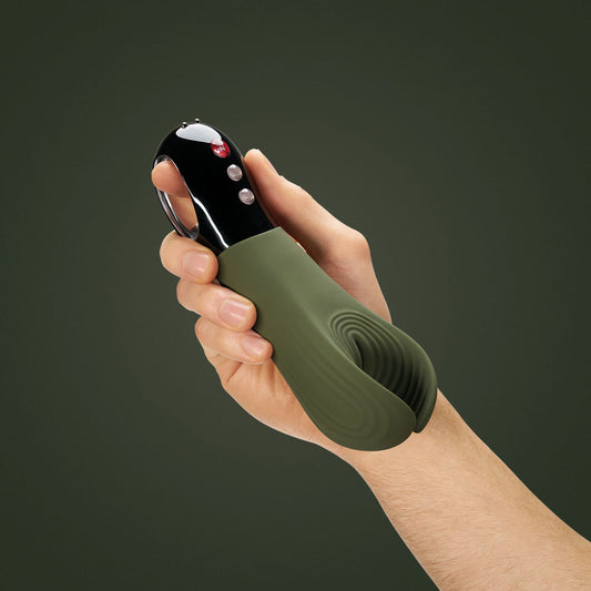 Fun Factory MANTA moss -black - Moss 18 cm USB Rechargeable Mens & Couples Vibrator VIBRATORS-PREMIUM
