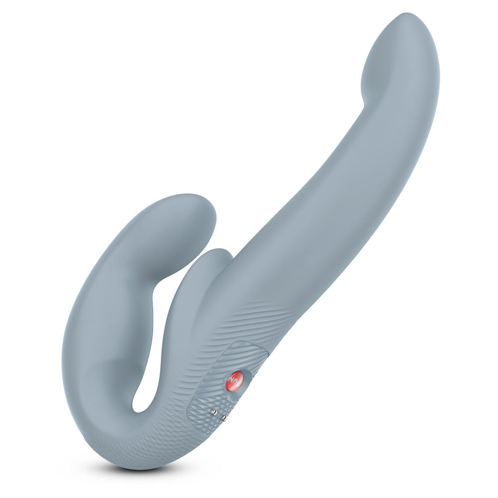 Fun Factory Share Vibe Pro Cool Grey USB Rechargeable Strapless Strap On Grey > Realistic Dildos and Vibes > Strapless Strap Ons