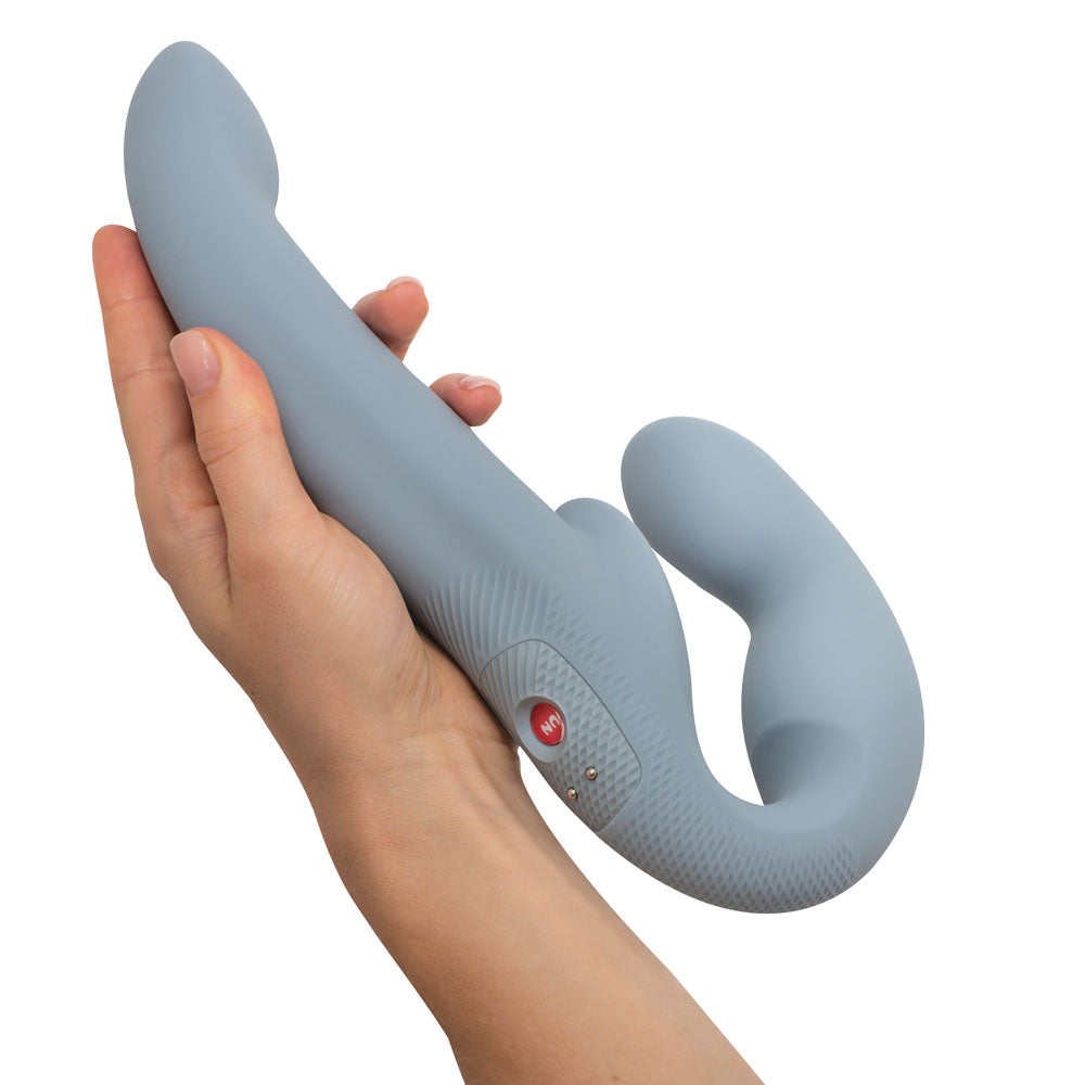 Fun Factory Share Vibe Pro Cool Grey USB Rechargeable Strapless Strap On > Realistic Dildos and Vibes > Strapless Strap Ons
