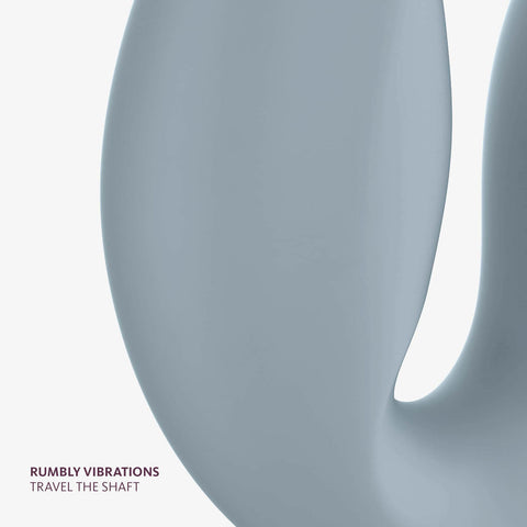 Fun Factory Share Vibe Pro Cool Grey USB Rechargeable Strapless Strap On > Realistic Dildos and Vibes > Strapless Strap Ons