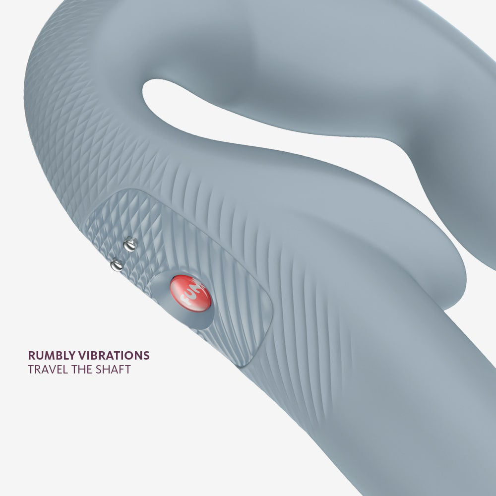 Fun Factory Share Vibe Pro Cool Grey USB Rechargeable Strapless Strap On > Realistic Dildos and Vibes > Strapless Strap Ons