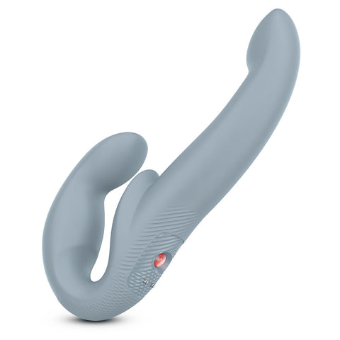 Fun Factory Share Vibe Pro Cool Grey USB Rechargeable Strapless Strap On Grey > Realistic Dildos and Vibes > Strapless Strap Ons