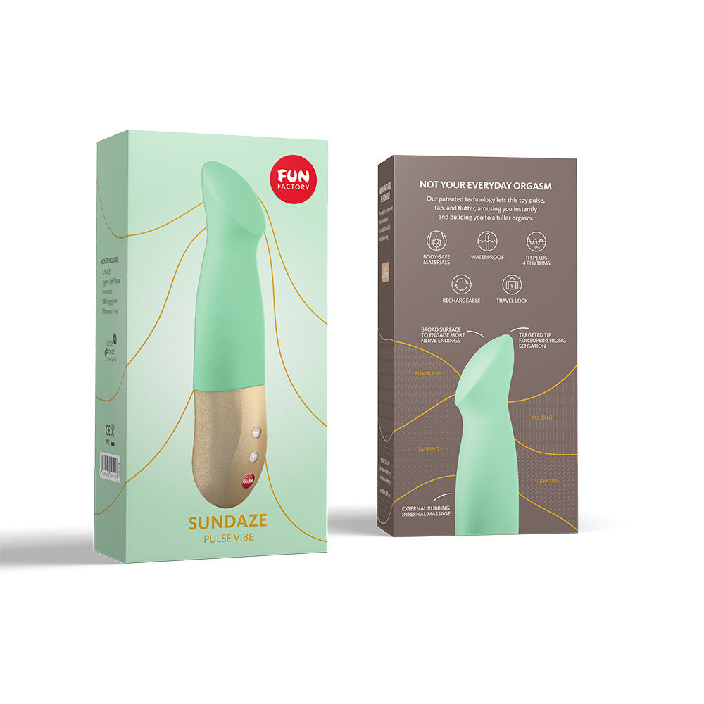 Fun Factory SUNDAZE Pistachio 17.5 cm USB Rechargeable Vibrator VIBRATORS-PREMIUM