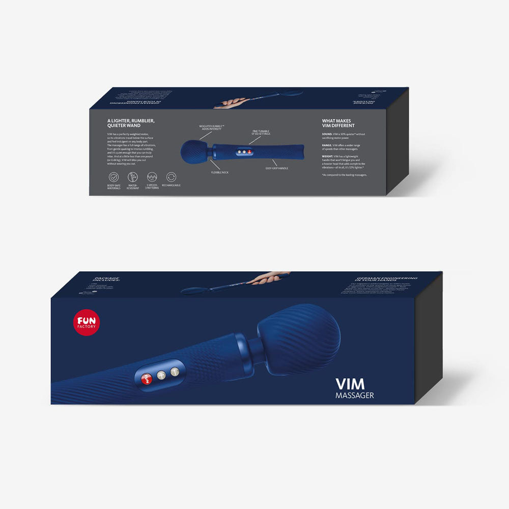 Fun Factory VIM Midnight 31.3 cm USB Rechargeable Massager Wand VIBRATORS-PREMIUM
