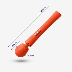 Fun Factory VIM Sunrise Orange 31.3 cm USB Rechargeable Wand Massager VIBRATORS-PREMIUM