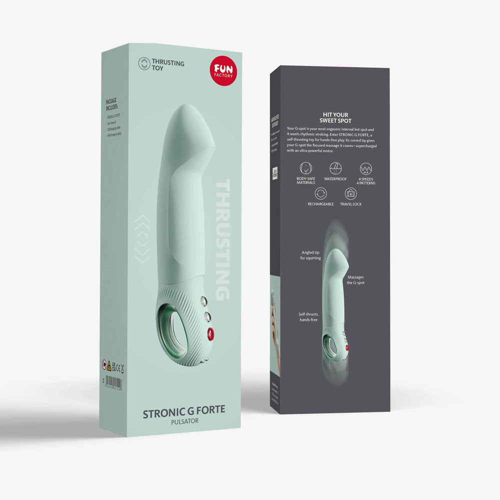 Fun Factory Stronic G Forte Mint 19 cm USB Rechargeable Thruster VIBRATORS-PREMIUM