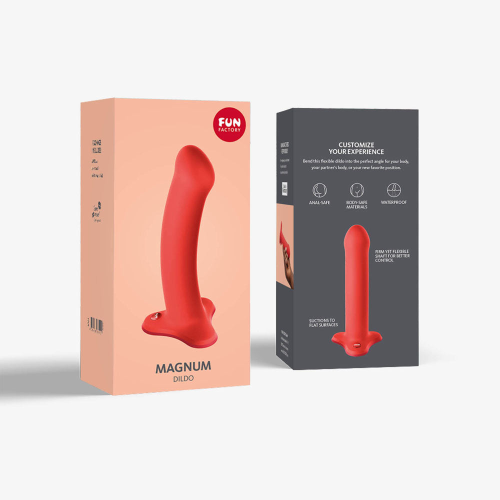 Fun Factory MAGNUM flashy coral - Coral Orange 18.3 cm Dildo DONGS-PREMIUM