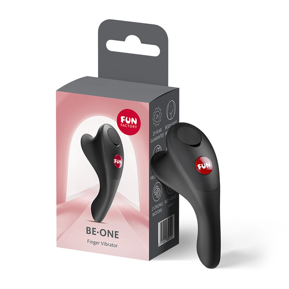 Fun Factory Be-One – USB-C Rechargeable Finger Stimulator 7.4 cm Vibrator Black > Vibrators > Finger Vibrators Main image