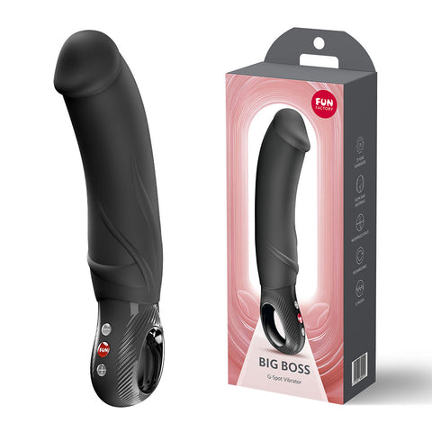 Big Boss 23cm G-Spot Vibrator (Black) – Waterproof Rechargeable Silicone Vibrator Black > Vibrators > G-Spot
