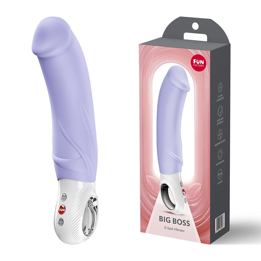 Fun Factory Big Boss – 22.9 cm USB-C Silicone Vibrator Black > Vibrators > Standard Vibrators