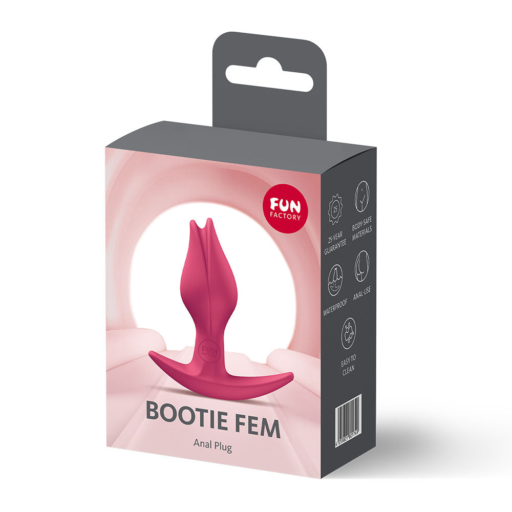 Fun Factory Bootie Fem – Slim 8.5 cm Silicone Butt Plug - Red > Anal Range > Butt Plugs
