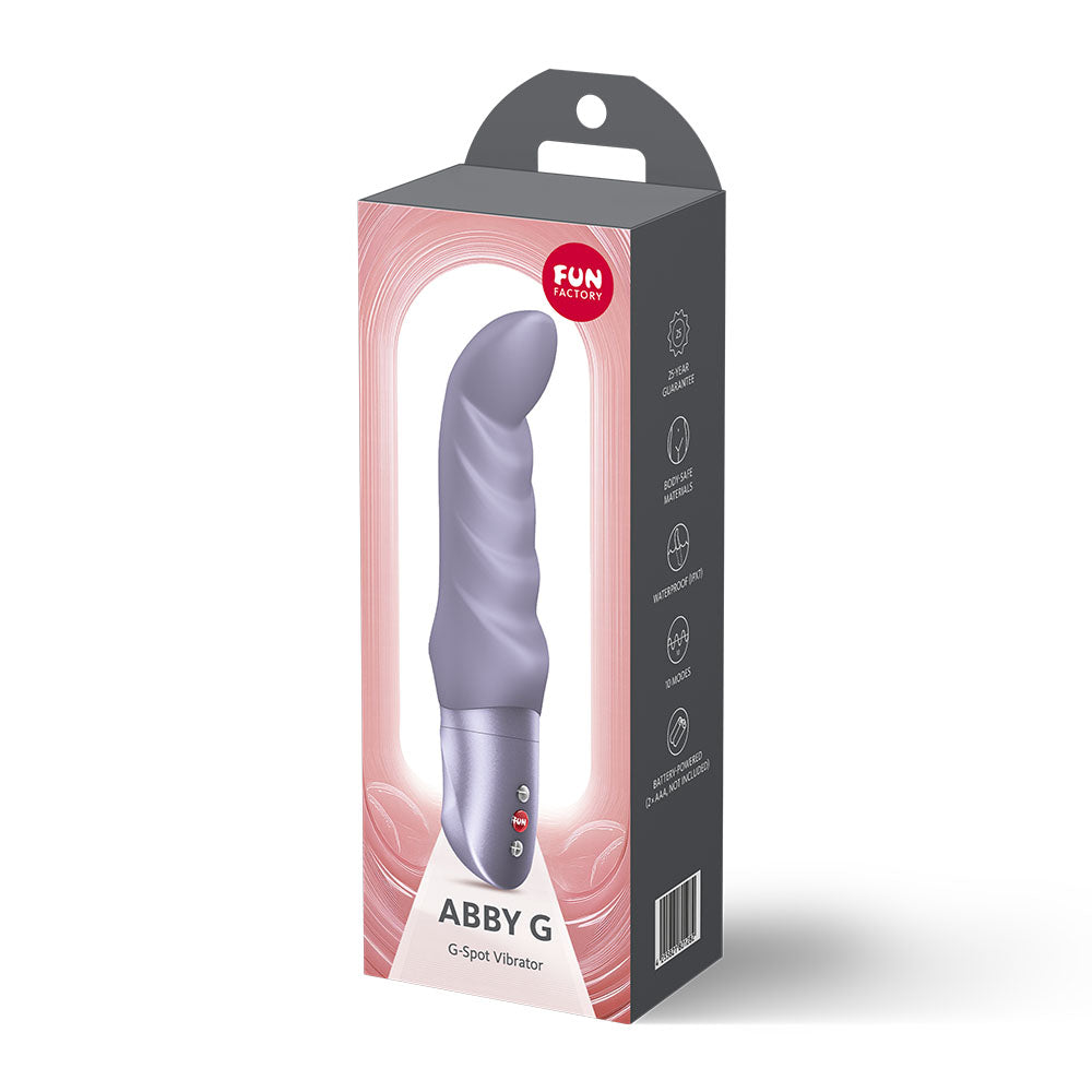 Fun Factory Abby G – 18.8 cm G-Spot Vibrator With Ergonomic Curved Tip and Ribbed Texture > Sex Toys For Ladies > G-Spot Vibrators