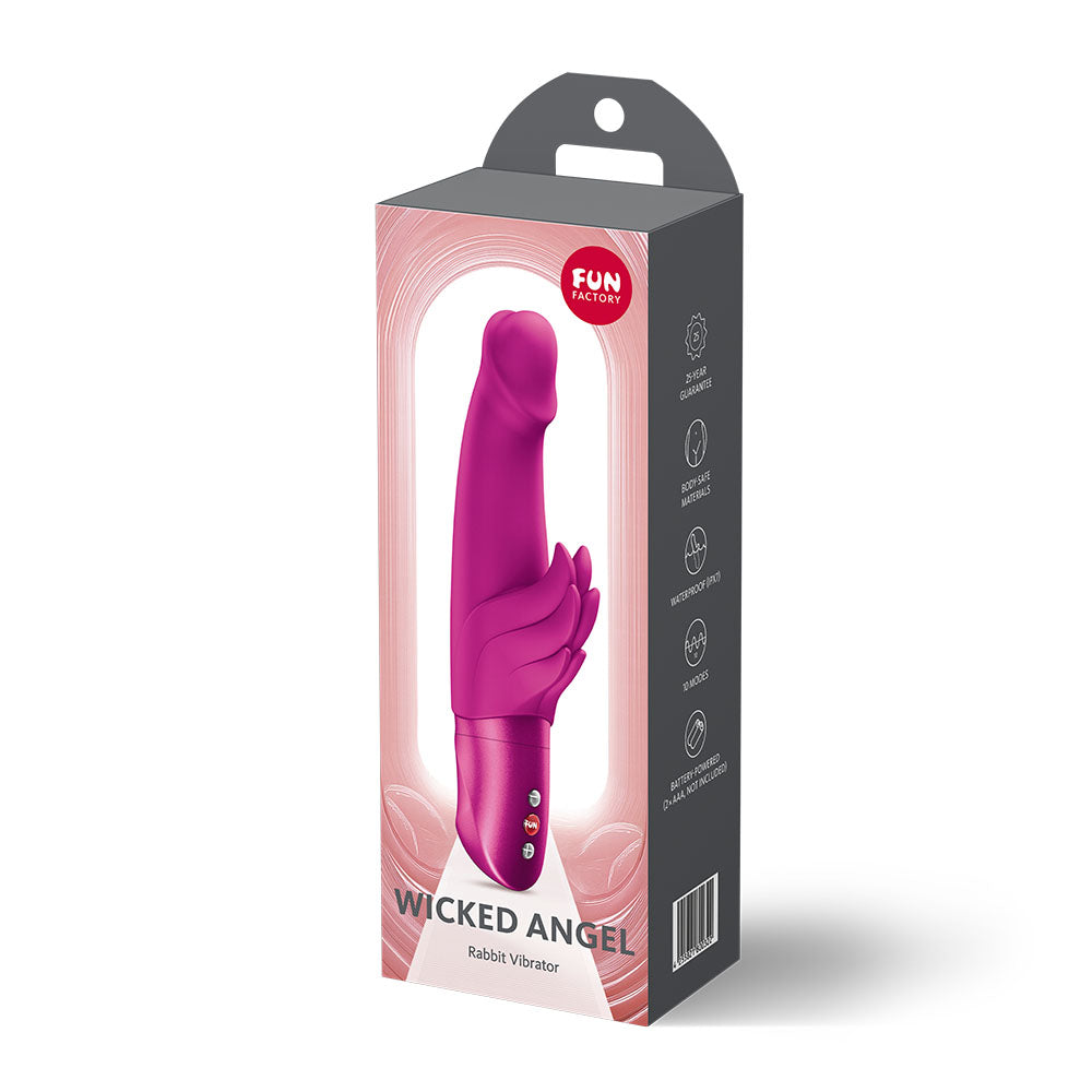 Fun Factory Wicked Angel (Magenta) – Rabbit Vibrator with Curved Shaft > Vibrators > Ladies > Rabbit