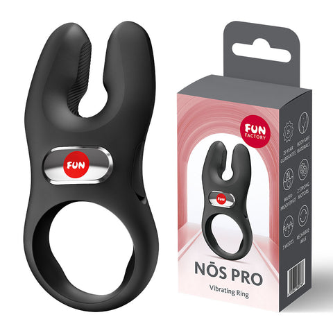 Fun Factory NOS Pro – USB-C Rechargeable Vibrating Cock Ring Black > Cock Ring > Vibrating
