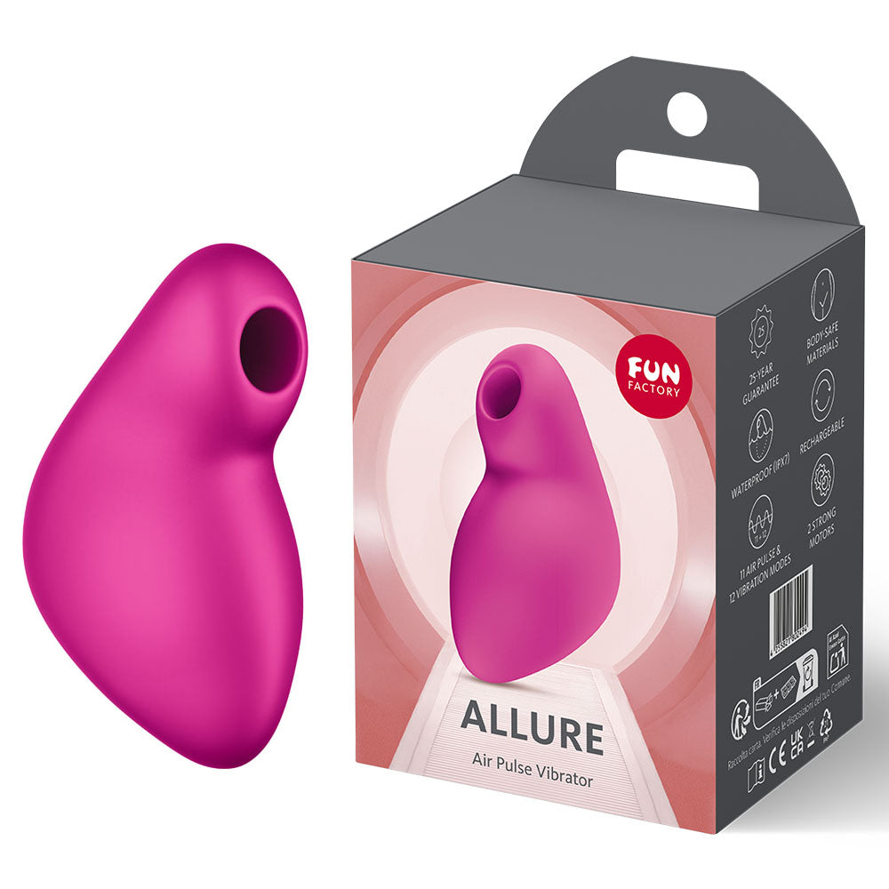 Fun Factory Allure – USB Rechargeable Air Pulse Clitoral Stimulator Magenta > Sex Toys For Ladies > Air Pulsation