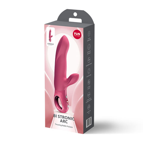 Fun Factory BI STRONIC ARC (Raspberry) – USB-C Rechargeable Thrusting Vibrator > Vibrators > Ladies > Rabbit