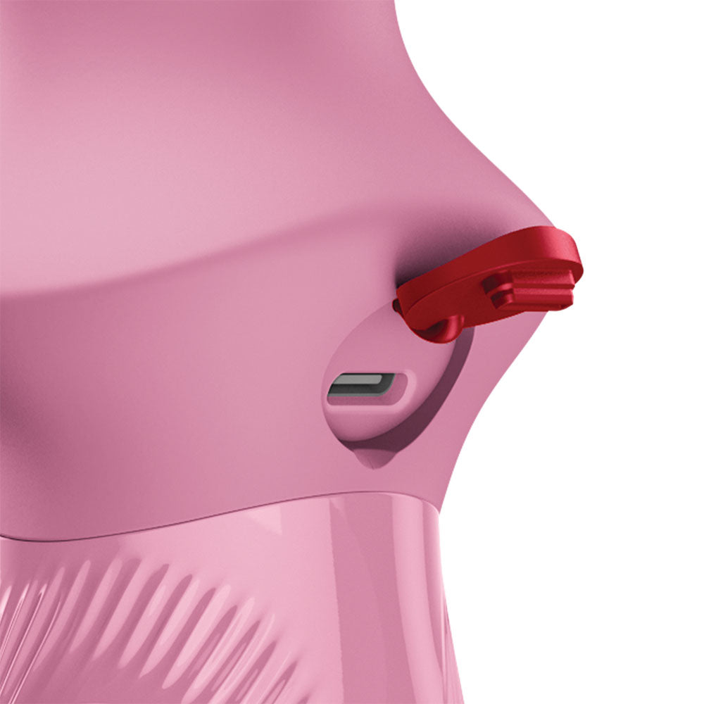 Fun Factory Bi Stronic Crave Rose 21cm USB-C Rechargeable Thrusting Vibrator > Vibrators > Ladies > Rabbit