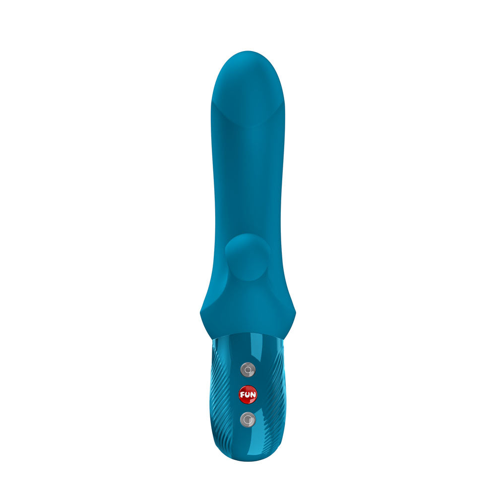 Fun Factory Bi Stronic Curve Aquamarine USB-C Rechargeable Thrusting Vibrator > Vibrators > Ladies > Rabbit