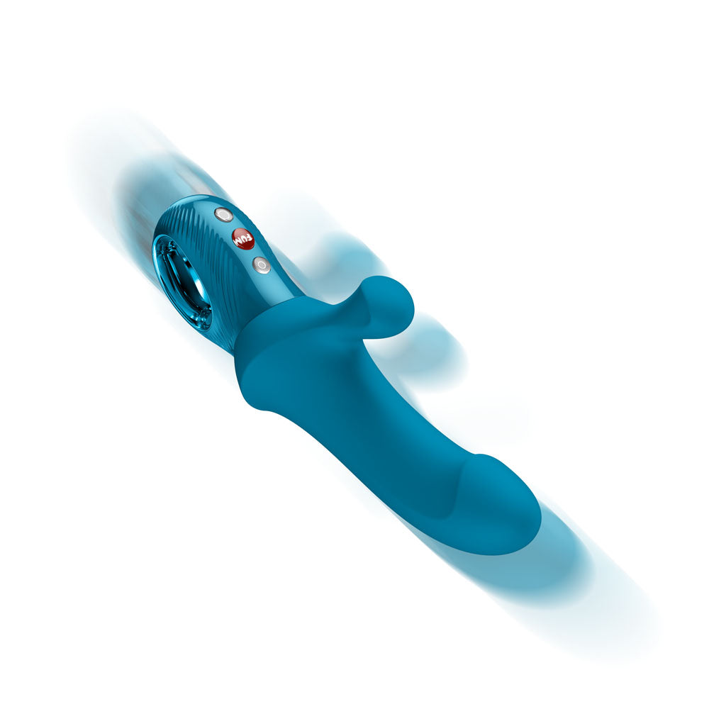 Fun Factory Bi Stronic Curve Aquamarine USB-C Rechargeable Thrusting Vibrator > Vibrators > Ladies > Rabbit