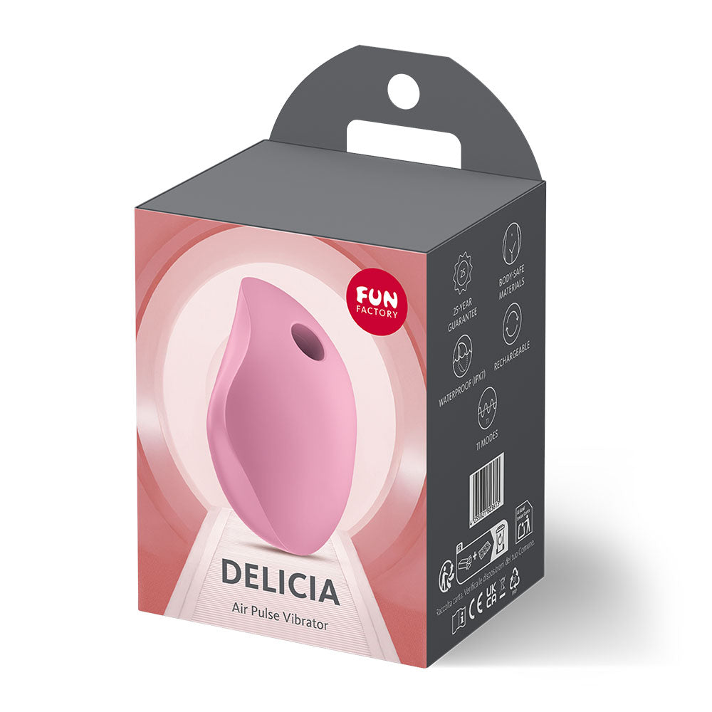 Fun Factory Delicia (Rose) – USB Rechargeable Air Pulse Stimulator > Sex Toys For Ladies > Rose Stimulators