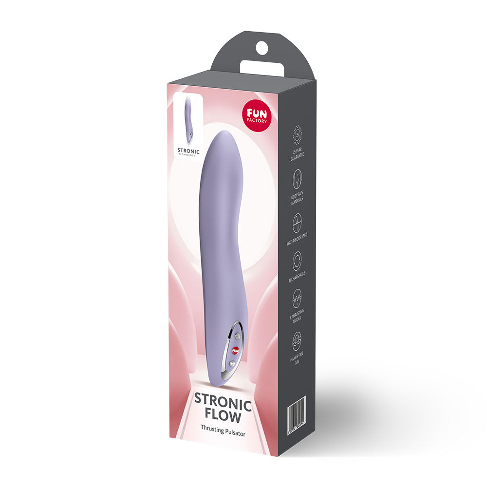 Fun Factory Stronic Flow (Light Violet) – USB Rechargeable Thrusting Vibrator > Vibrators > Standard Vibrators