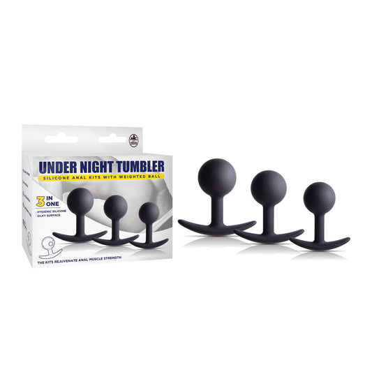 Under Night Tumbler - Silicone Anal Kit With Weighted Ball