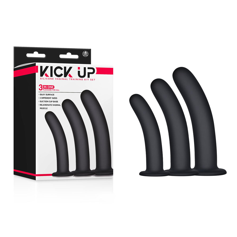 Kick Up Silicone Vaginal Training Kit – Three Sizes Suction Cup Base Training Kit Secondary image