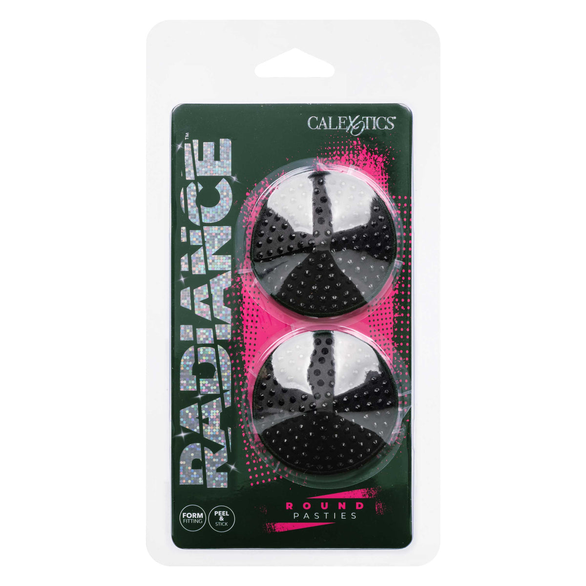 Radiance Round Pasties Black Reusable Sparkling Gem Accent Nipple Covers > Clothes > Pasties