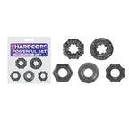 Hardcore Powerful Cock Ring Set of 5 in Smoke Color Clear > Cock Ring > Sets