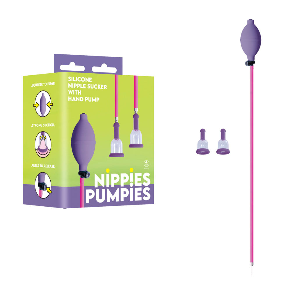 Nippies Pumpies – Silicone Nipple Sucker with 51.6cm Hose Pump > Sex Toys > Nipple Suckers