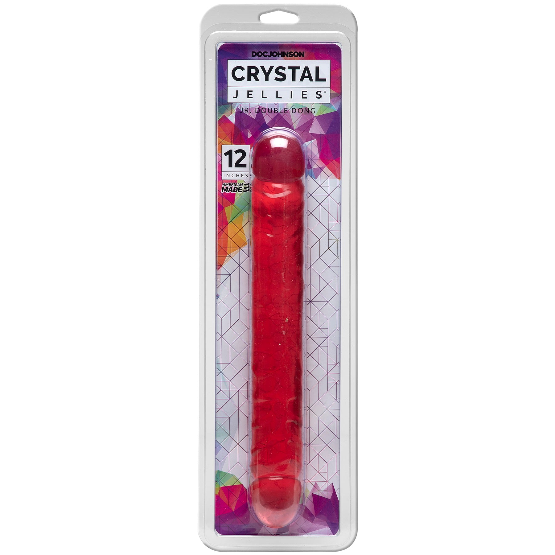 Crystal Jellies 12 Inch Double Dong (Pink) – Large Dildo Secondary image