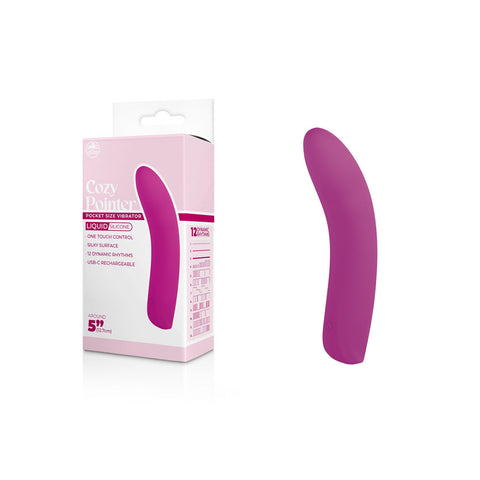 Cozy Pointer – Silicone 10 Rhythm Rechargeable 5 Inch Vibrator Pink > Vibrators > Standard Vibrators