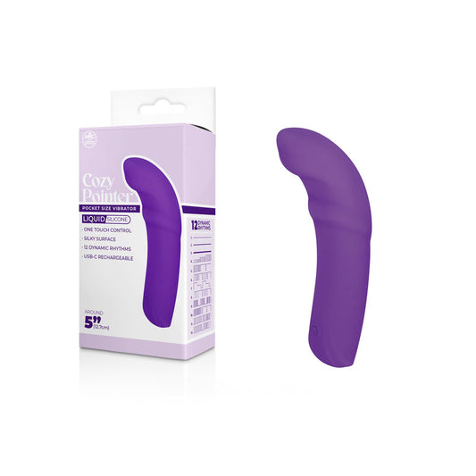 Cozy Pointer - 12.7 cm Soft Silicone Vibrator with Rhythms