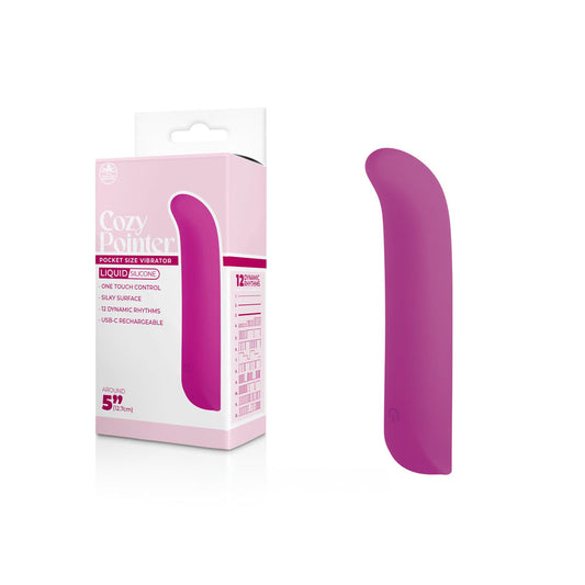 Cozy Pointer - 12.7 cm Silicone Massager with 12 Rhythms