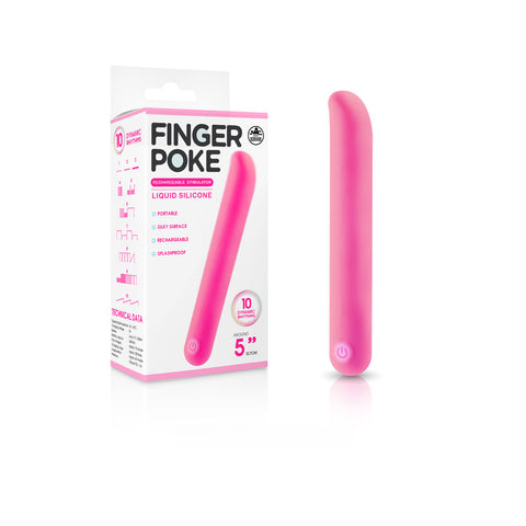 Finger Poke 5 Inch Vibrating Bullet Pink Pink > Sex Toys For Ladies > Finger Vibrators