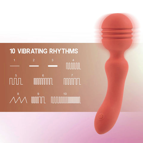 Xciter Orange 16.5 cm USB Rechargeable Massage Wand Electric Massager