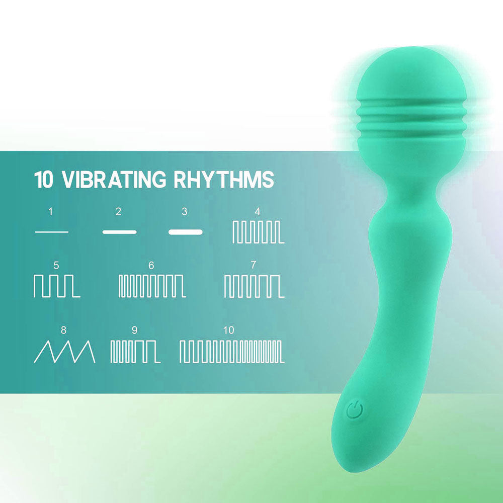 Exciter Rechargeable Silicone Massager – Rechargeable Silicone Massager - Teal > Sex Toys > Mini Massagers