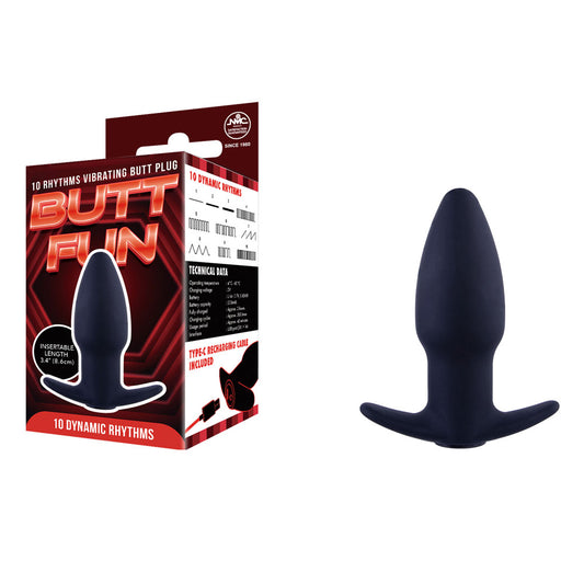 Butt Fun Rechargeable Butt Plug 10.2cm Length 3.6cm Diameter