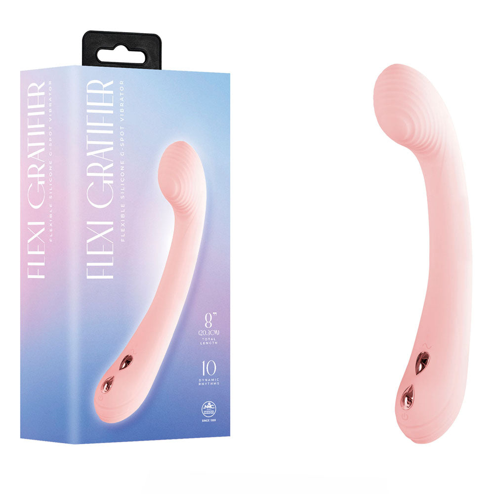 Flexi Gratifier – 20 cm USB Rechargeable Flexible Silicone G-Spot Vibrator Pink > Vibrators > G-Spot