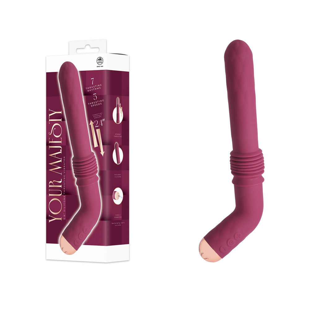 Your Majesty USB-C Rechargeable Silicone Thrusting Vibrator > Dildos > Thrusting Dildos