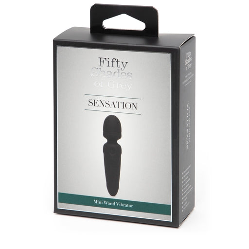 Fifty Shades of Grey Sensation Rechargeable Mini Black Silicone Wand Vibrator 4 Inch Default Title Electric Massager