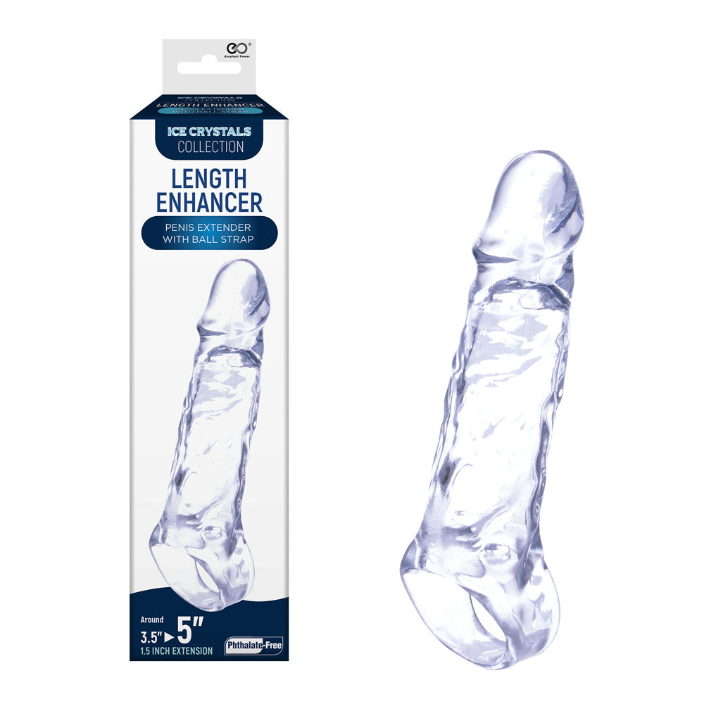 Ice Crystals 1.5 Inch Length Enhancer – Penis Extension Sleeve Clear > Sex Toys For Men > Penis Sleeves Main image