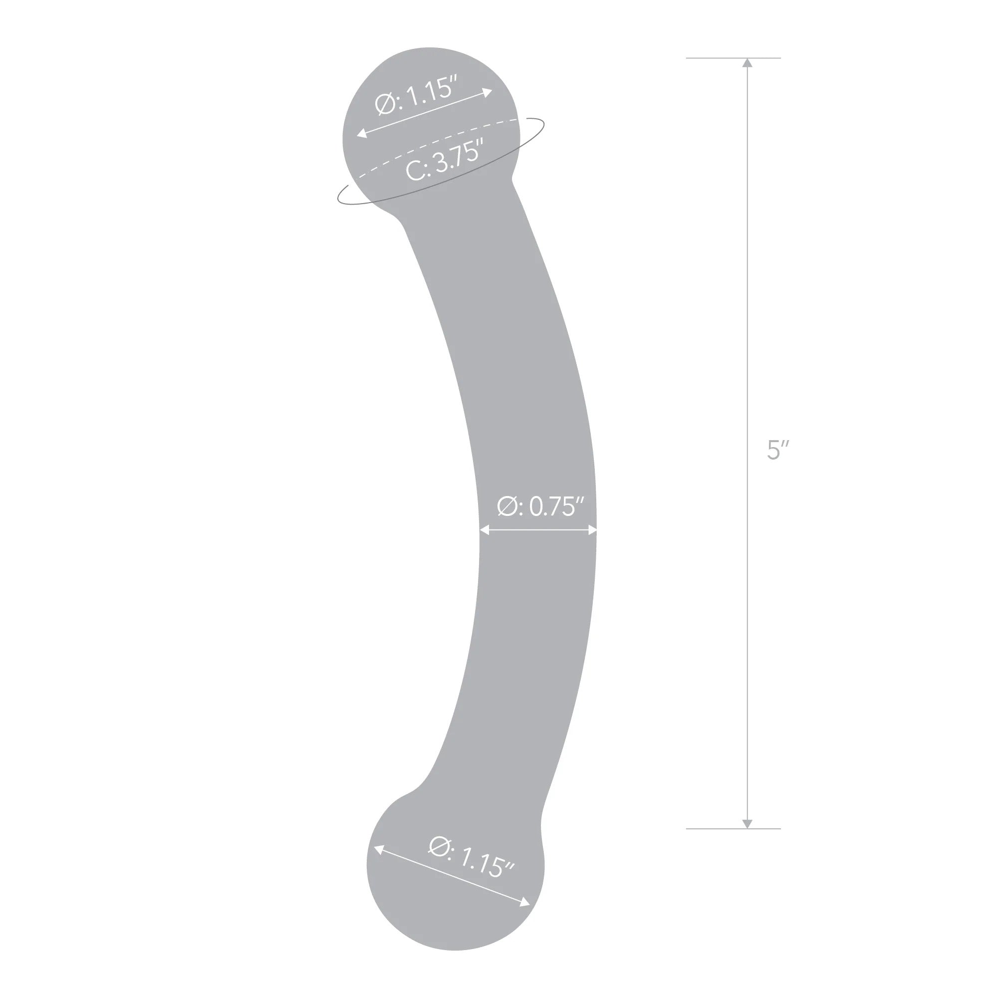 Glas 5.5 Inch Double Bull Black Glass Dildo Black > Glass > Dildos